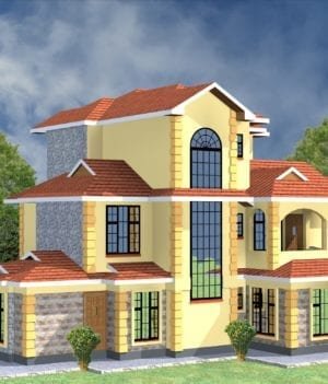 1038 N0.4 4 Bedroom Maisonette House Designs in kenya