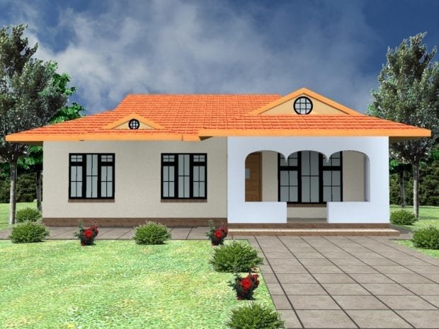 3 Bedroom bungalow house plan