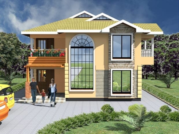 3 Bedroom Maisonette House Plans