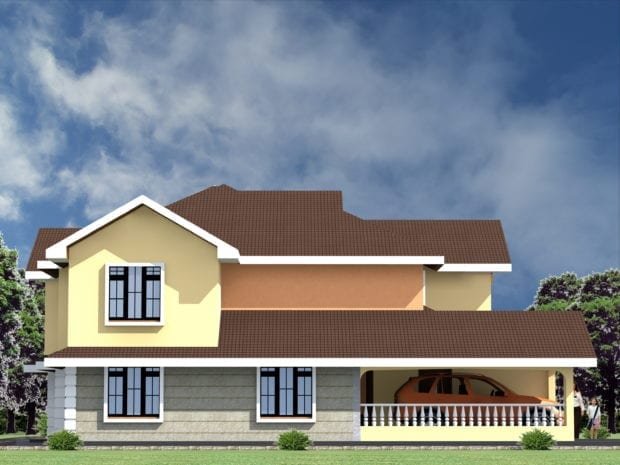 4 Bedroom house plans with attached garage.