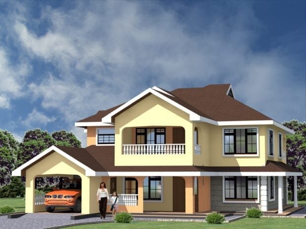 4 Bedroom house plans with attached garage.