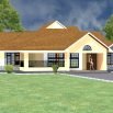 Three bedroom bungalow house plan