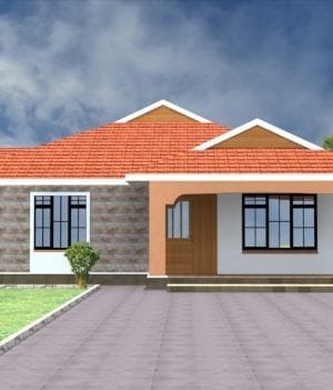 Simple three bedroom house plan