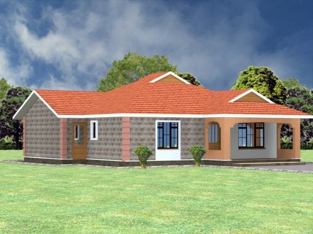Simple three bedroom house plan