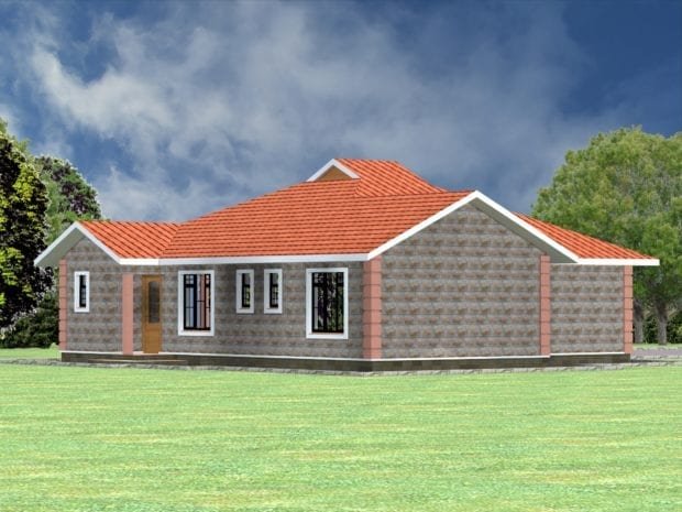 Simple three bedroom house plan