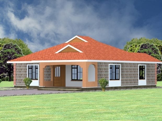 Simple three bedroom house plan