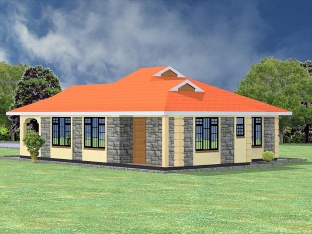 Elegant bungalow house design