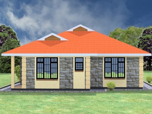 Elegant bungalow house design