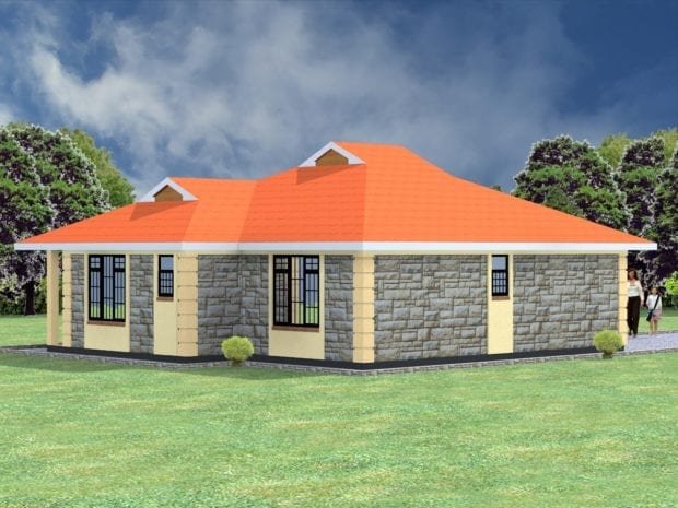 Elegant bungalow house design