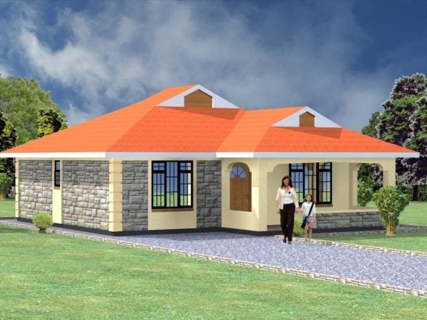 Elegant bungalow house design