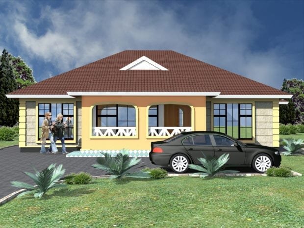 Simple three bedroom house designs
