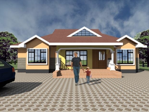 3 bedroom bungalow house plan