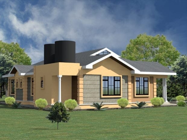 Simple three bedroom house plan