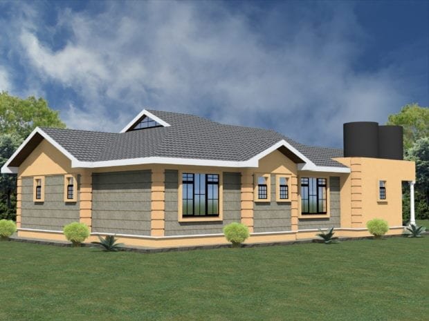 Simple three bedroom house plan