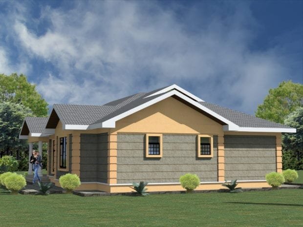Simple three bedroom house plan