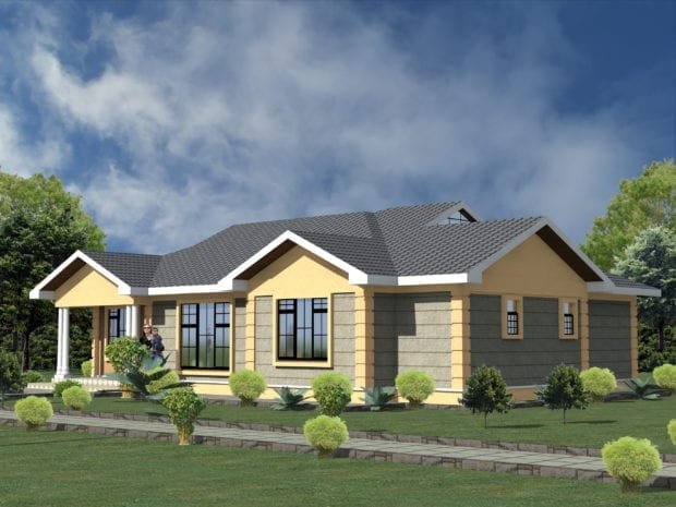 Simple three bedroom house plan