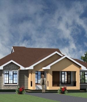 Four Bedroom Bungalow House Plans With Open Kitchen Plan