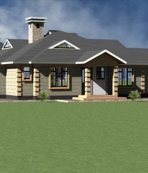 Four bedroom bungalow house plans in Kenya