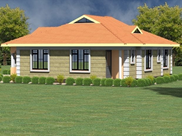 Low budget modern 3 bedroom house design