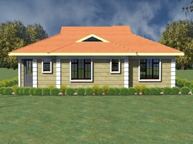 Low budget modern 3 bedroom house design