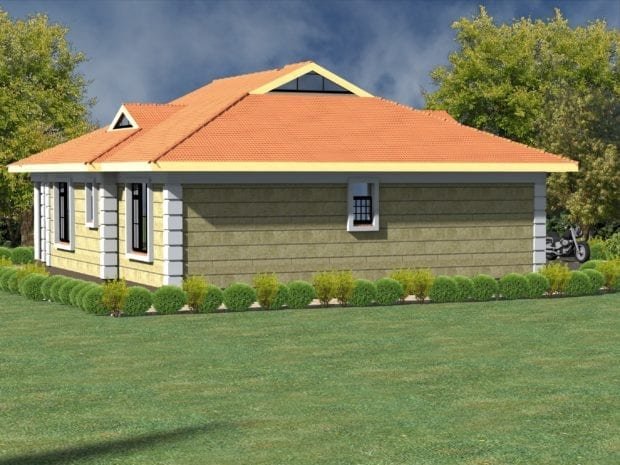 Low budget modern 3 bedroom house design