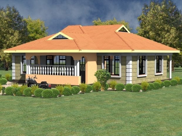 Low budget modern 3 bedroom house design