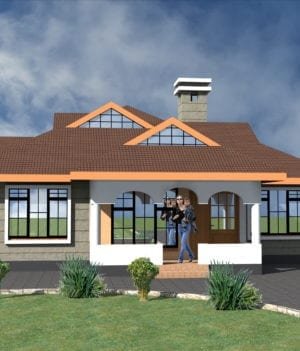 Modern 4 Bedroom House Designs & Cost In Kenya (Design 1181 B)