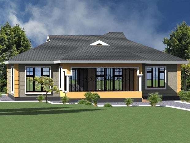 3 Bedroom Bungalow House Plan Design