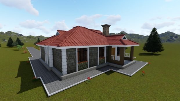 Simple Three Bedroom Bungalow House Design