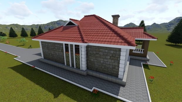 Simple Three Bedroom Bungalow House Design