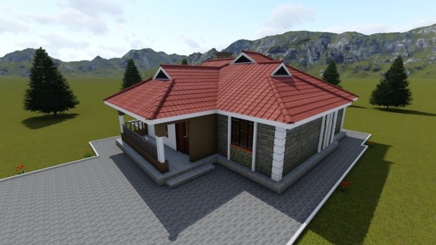 Simple Three Bedroom Bungalow House Design