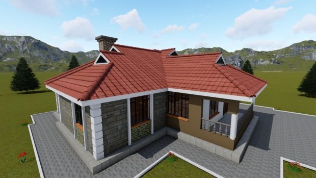 Simple Three Bedroom Bungalow House Design